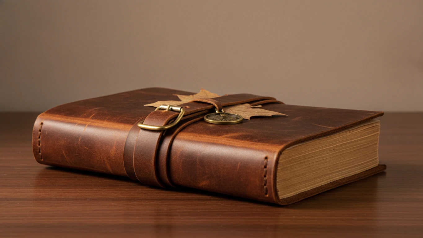 Vintage Style Leather Bound Travel Journal