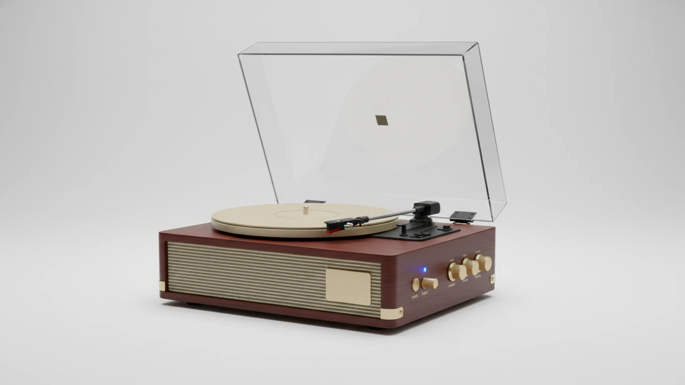 Vintage-Style Record Player with Bluetooth