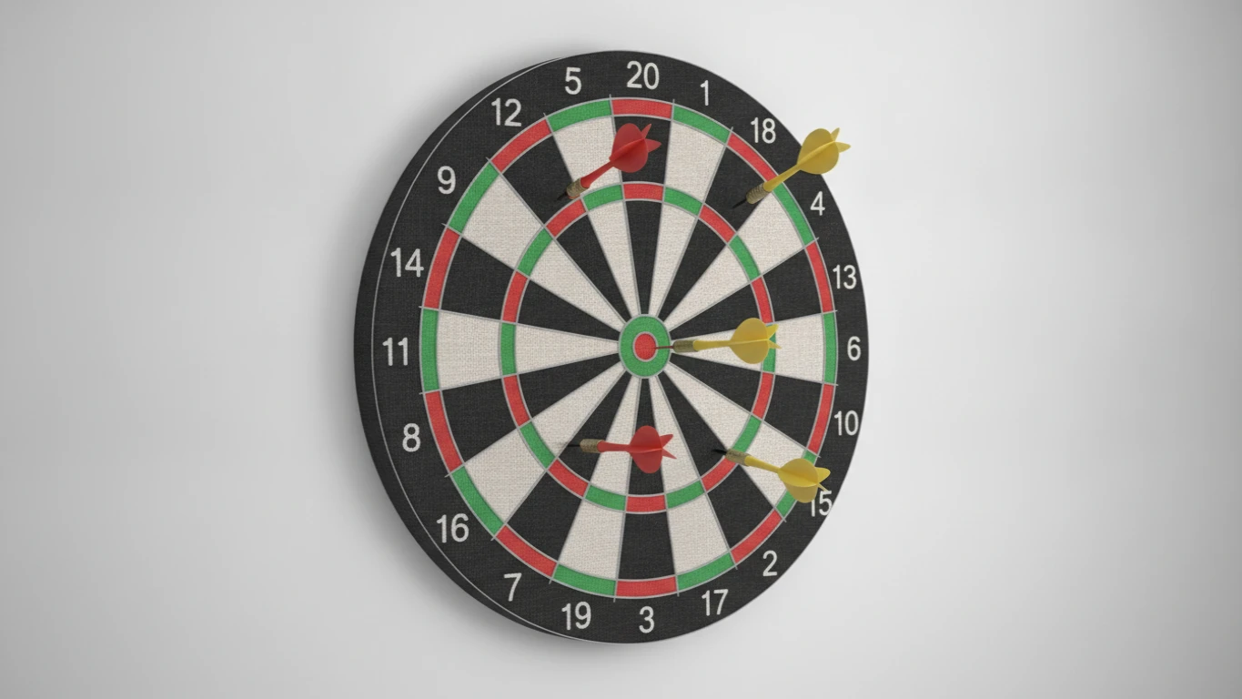 Wall-Mounted Magnetic Dart Board
