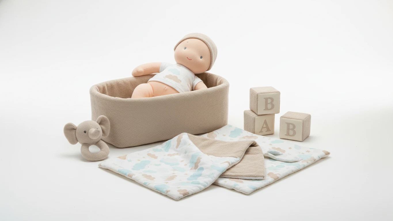 Washable Baby Doll and Nursery Set