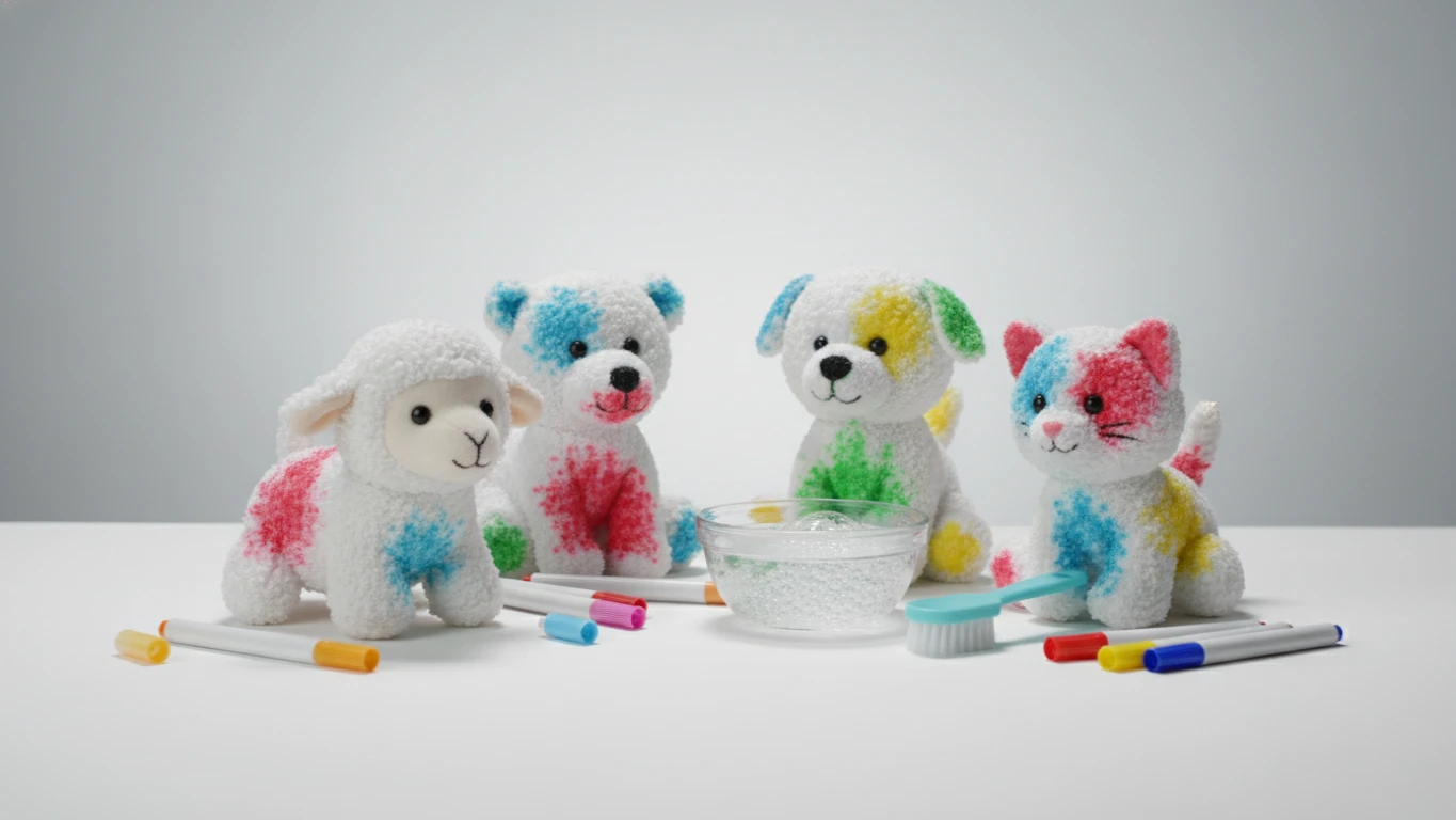 Washable Color-and-Clean Plush Pets