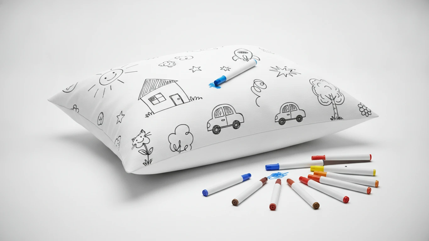 Washable Doodle Art Pillowcase
