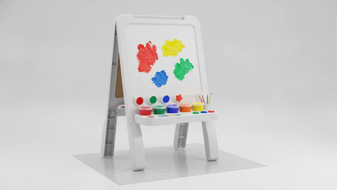 Washable Finger Paint and Easel Station
