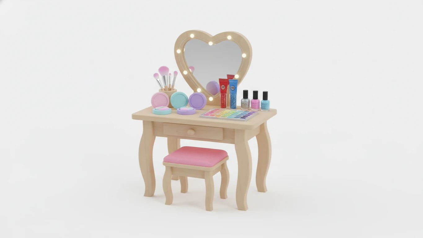 Washable Kids Makeup and Vanity Set