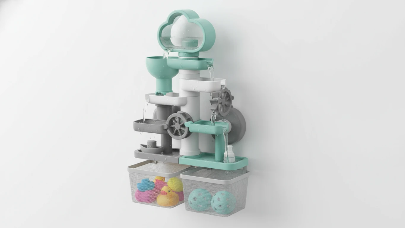 Waterfall Bath Toy and Organizer System