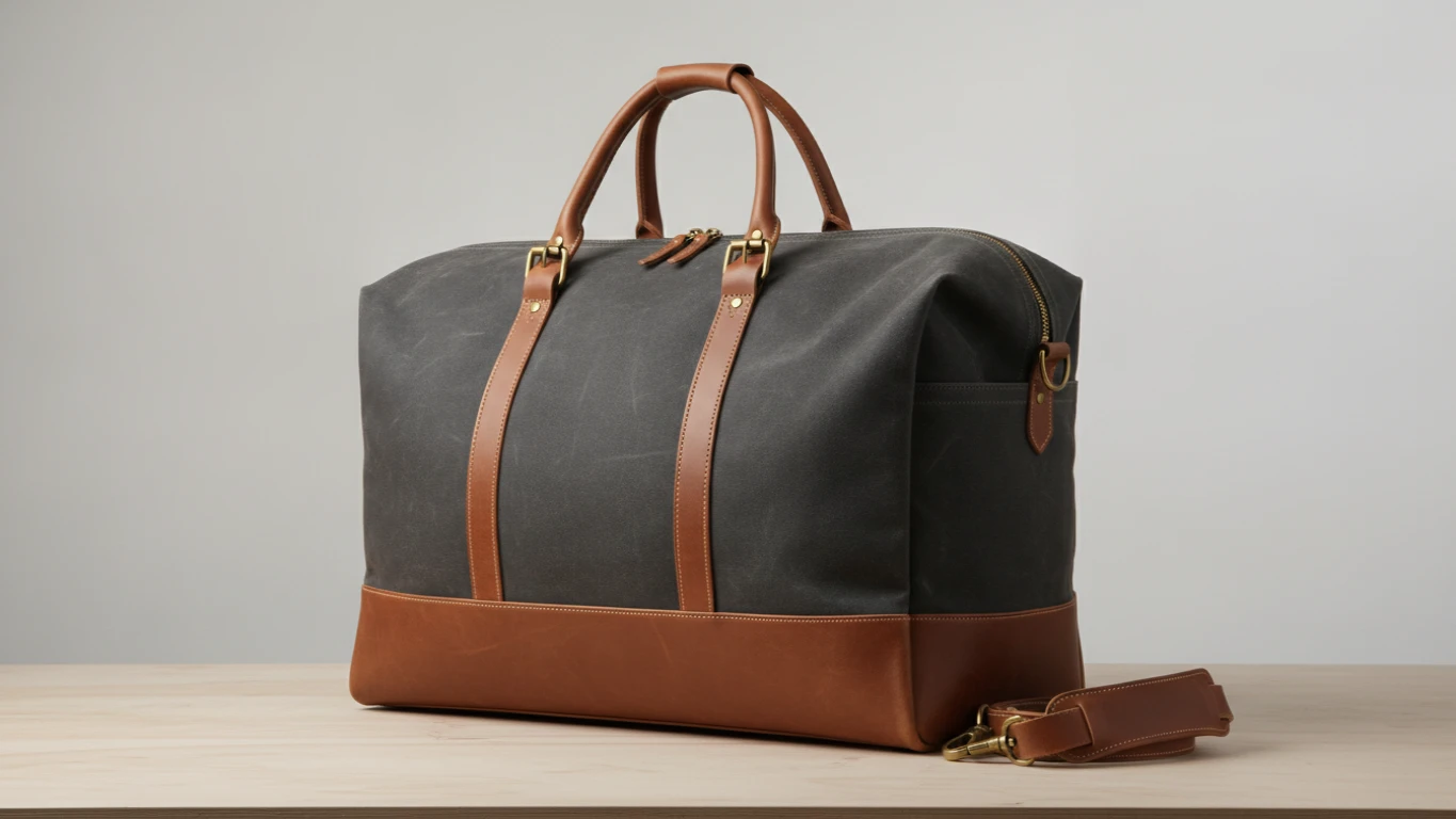 Waxed Canvas Oversized Weekender Bag