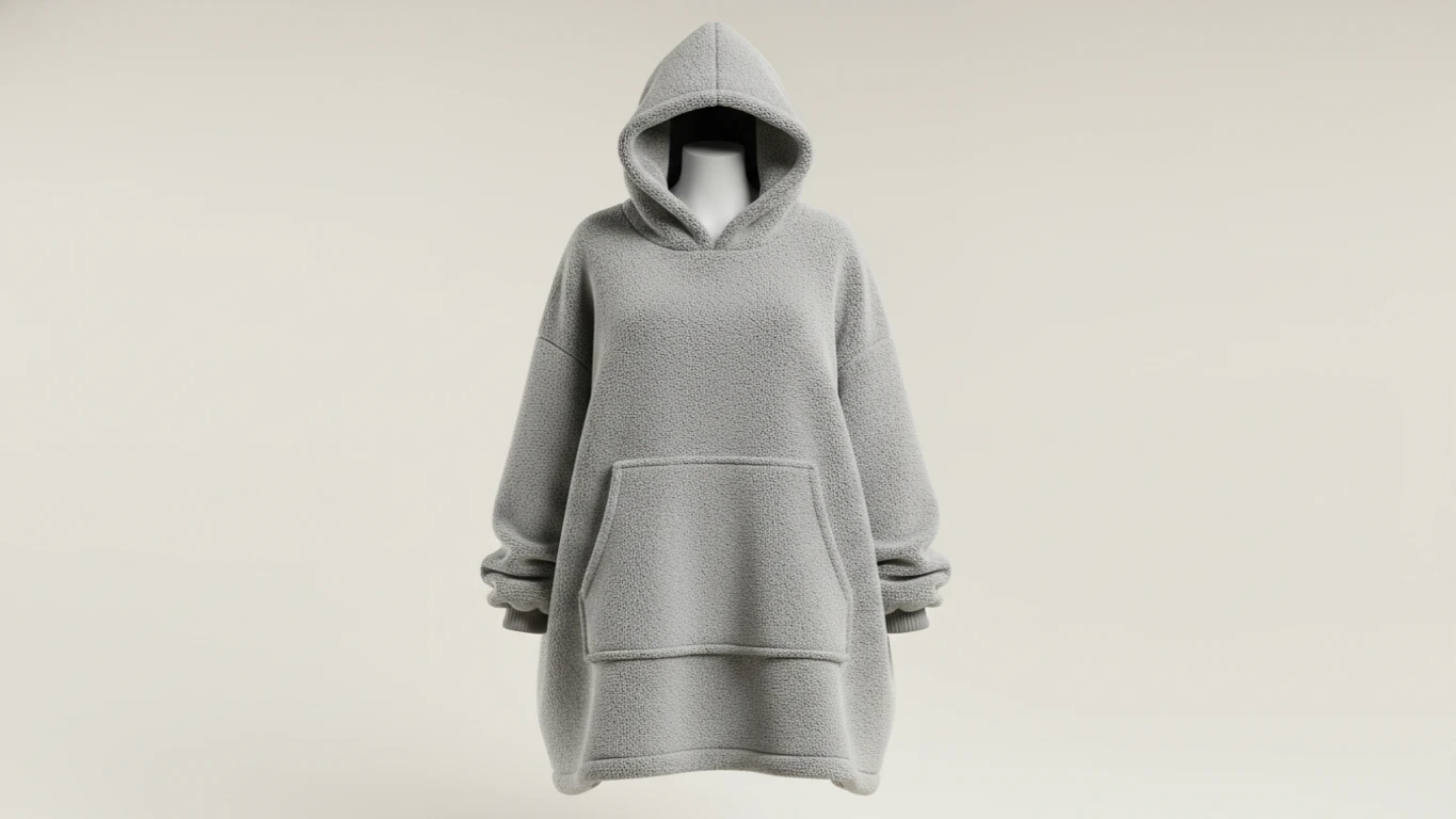 Wearable Fleece Blanket Hoodie