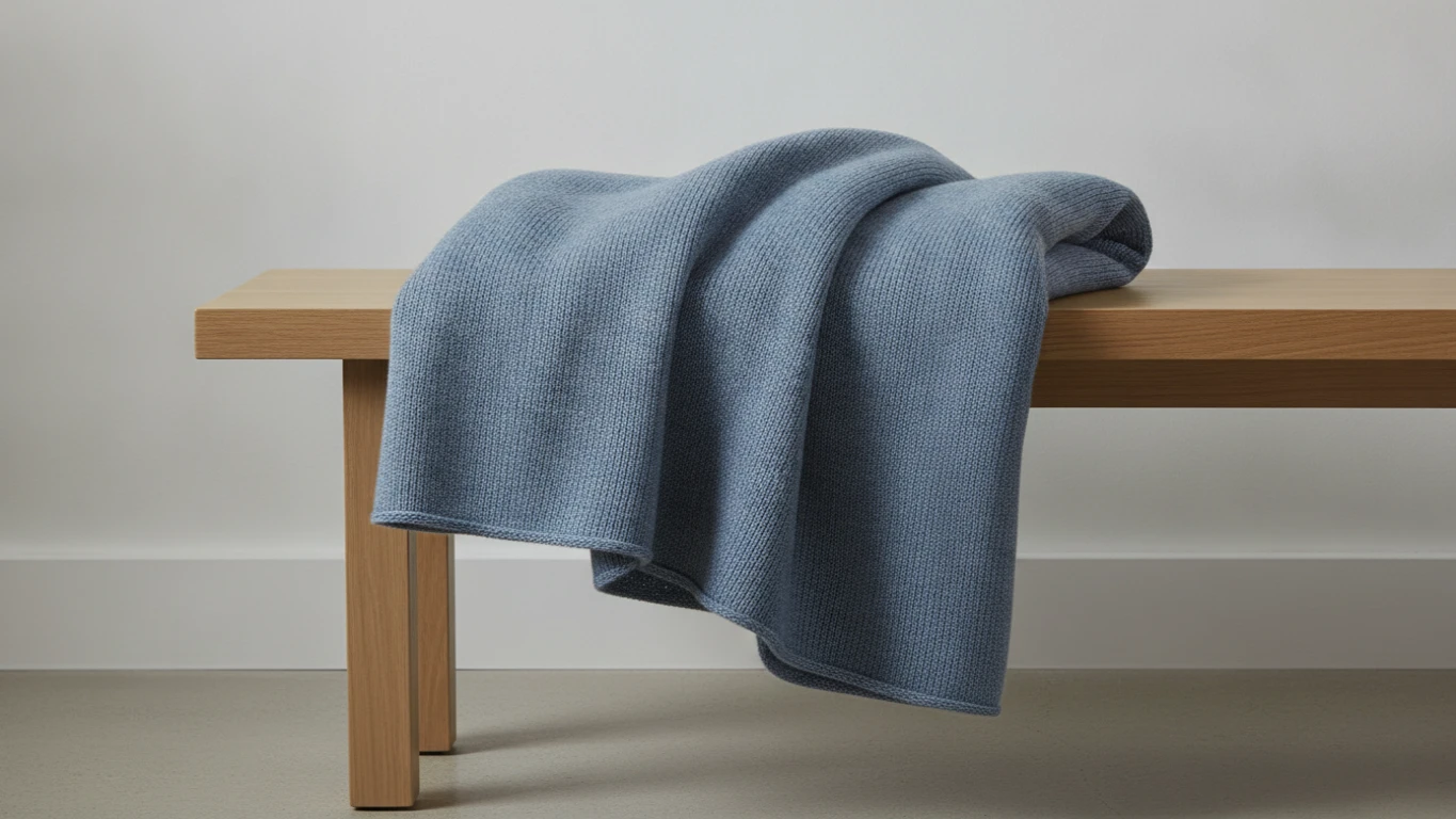 Weighted Fine-Knit Cotton Throw Blanket