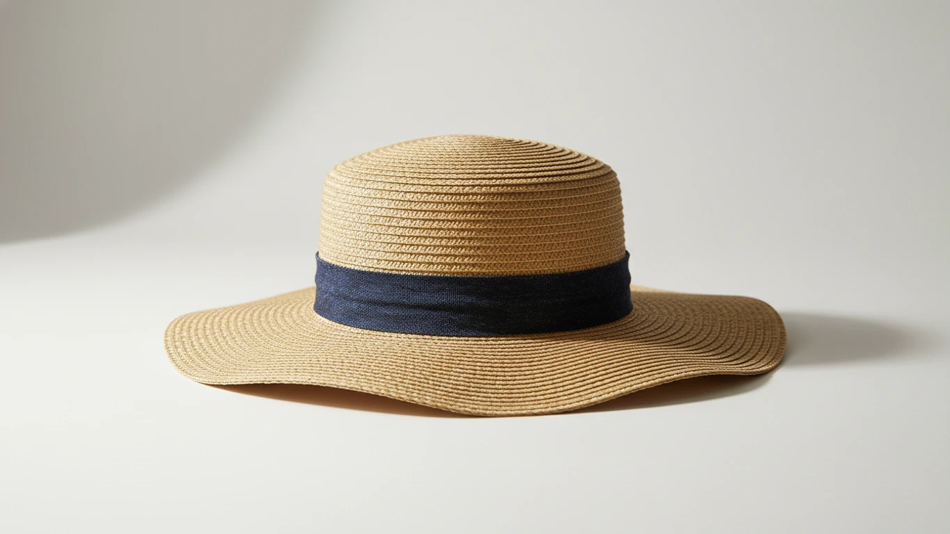 Wide-Brim Straw Sun Hat