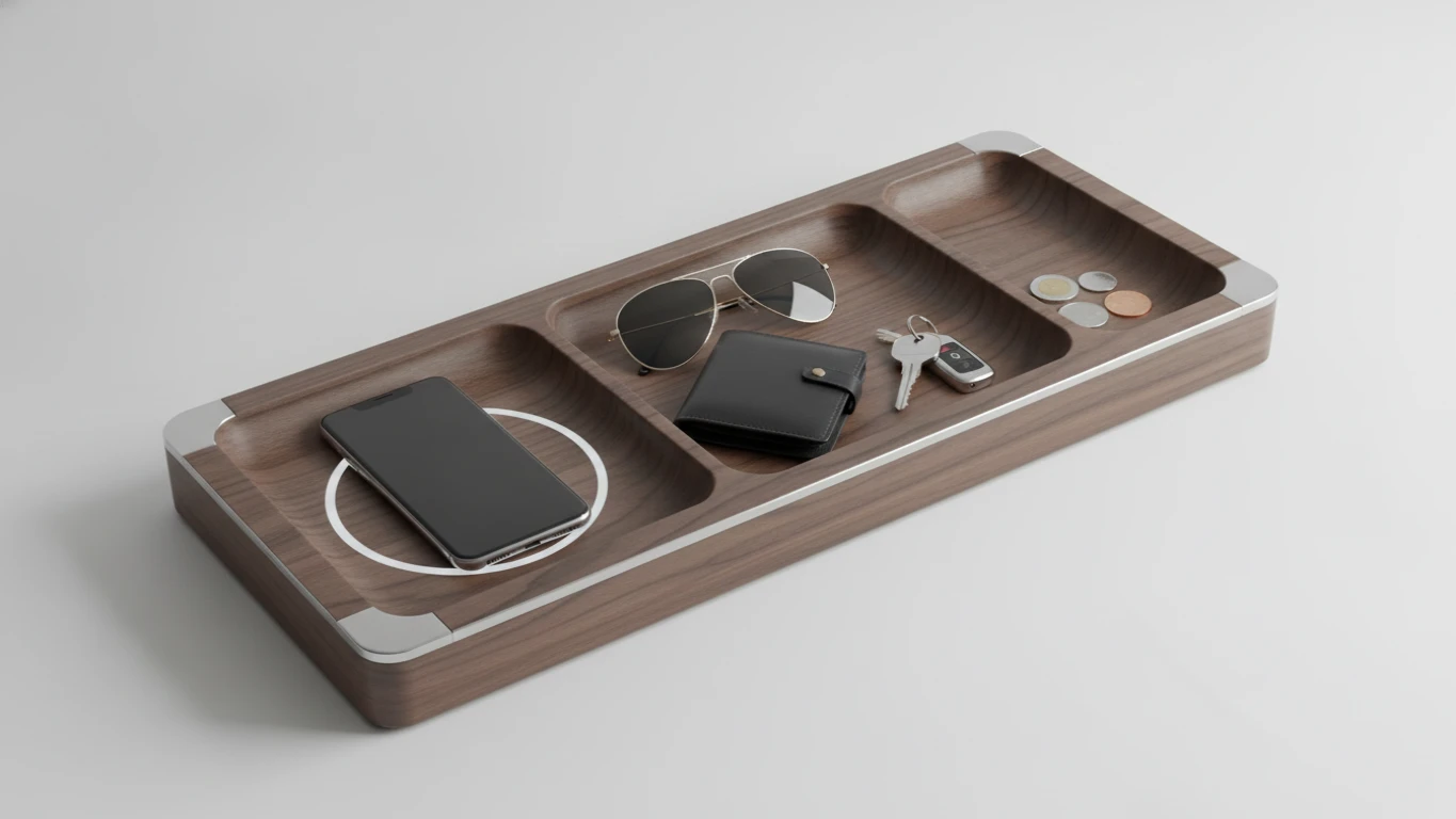 Wireless Charging Valet Tray