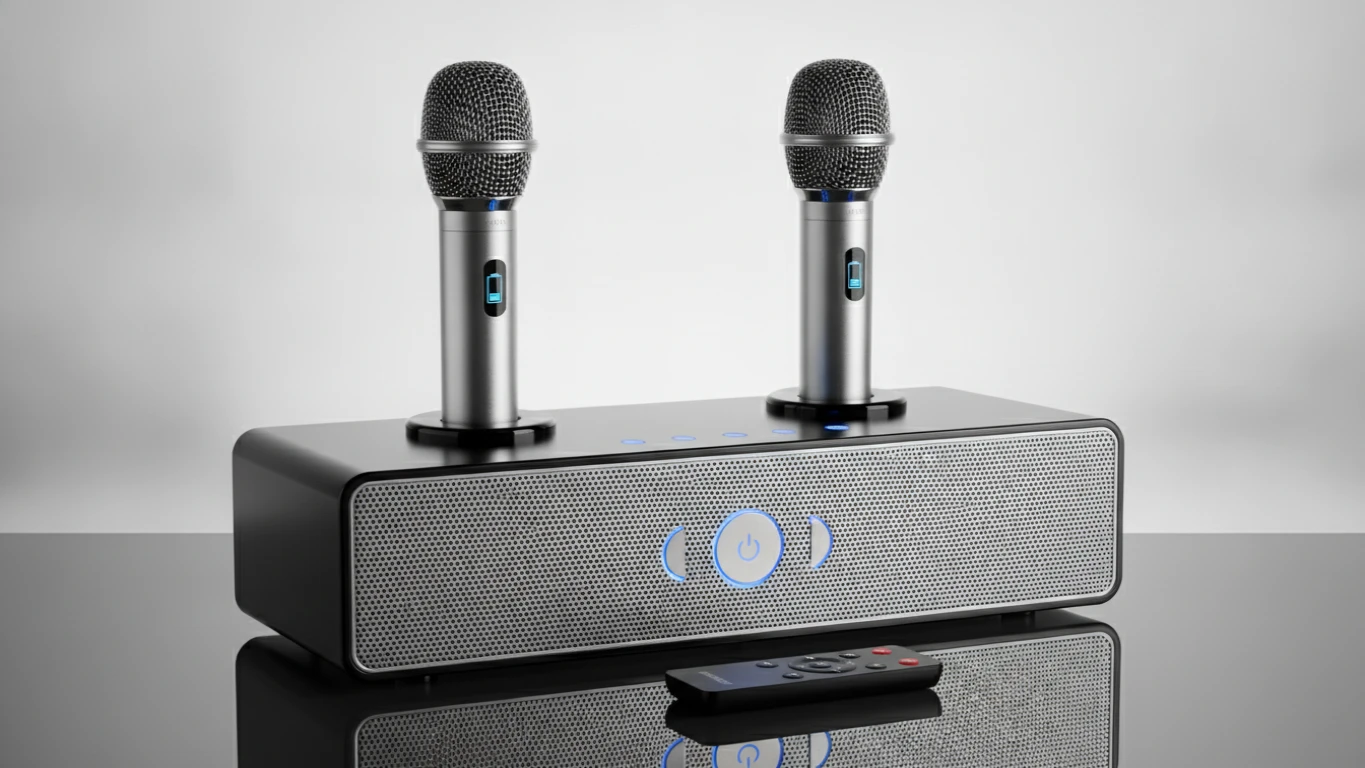 Wireless Karaoke System with Dual Microphones
