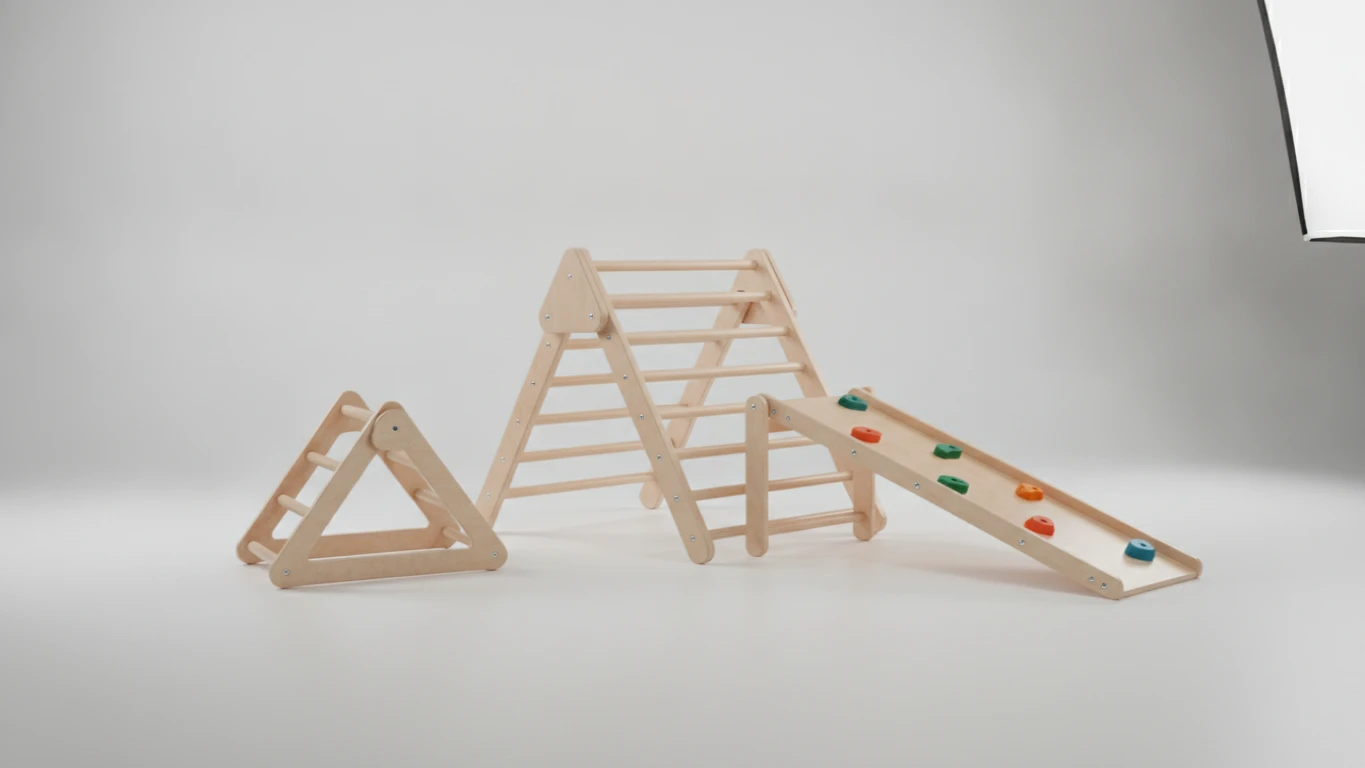 Wooden Climbing Triangle Set