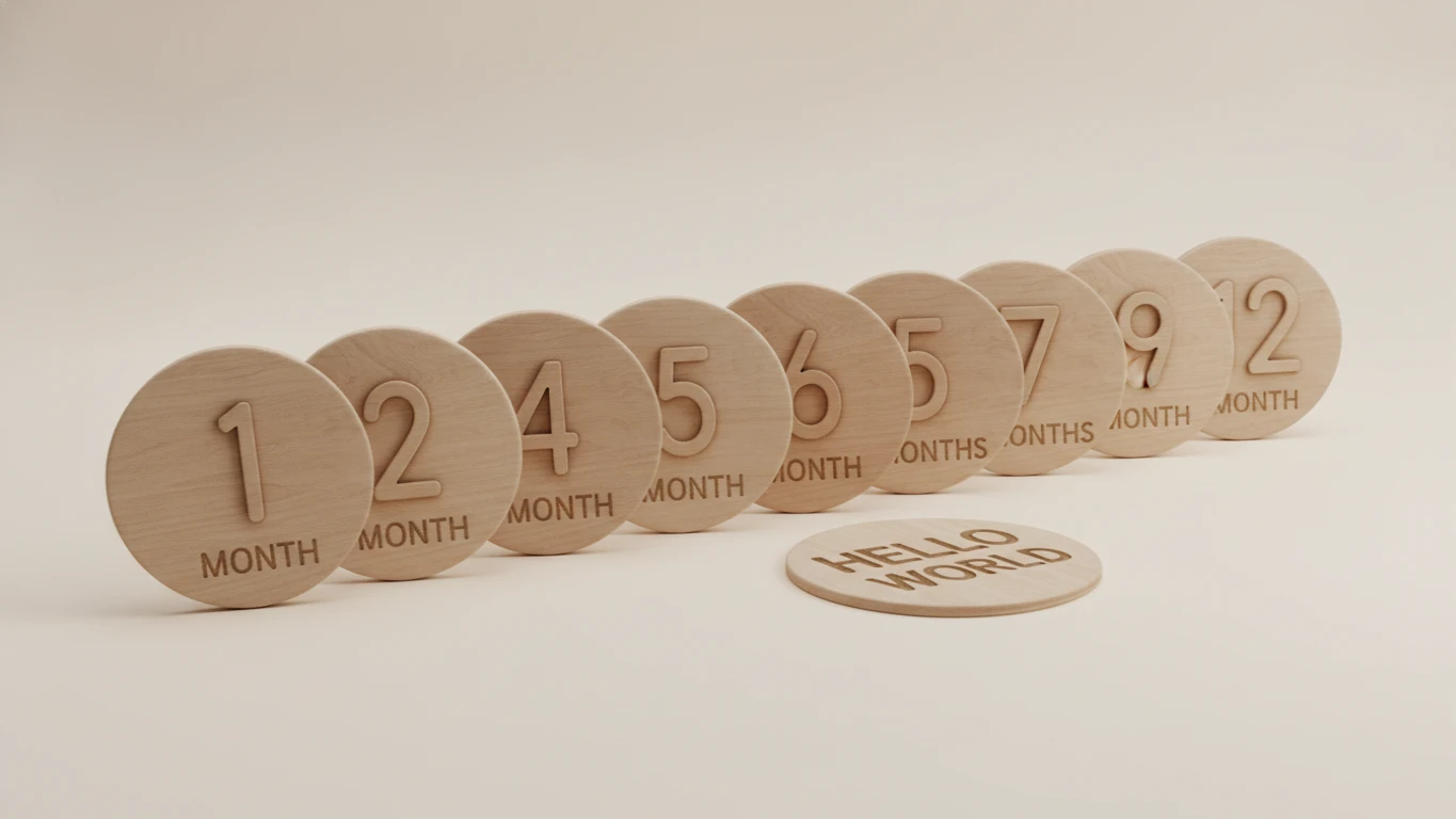 Wooden Monthly Milestone Circles