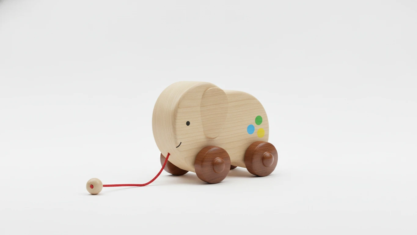 Wooden Pull-Along Animal Friend