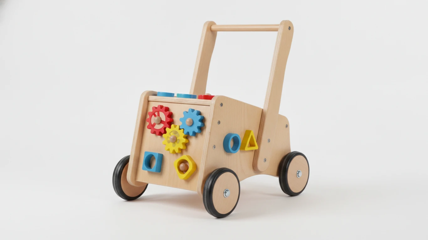Wooden Push-and-Pull Walker