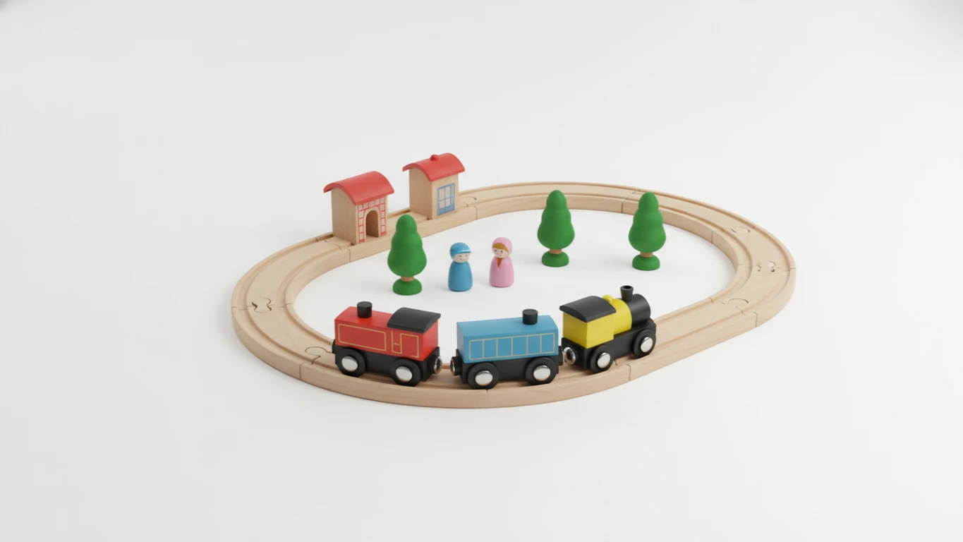 Wooden Railway Starter Set